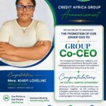 Credit Africa Group Announces the Promotion of Ms KHAYI LOVELINE from Group COO to Group Co-CEO